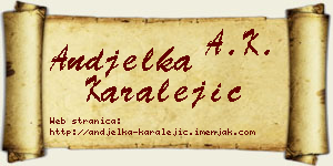 Anđelka Karalejić vizit kartica